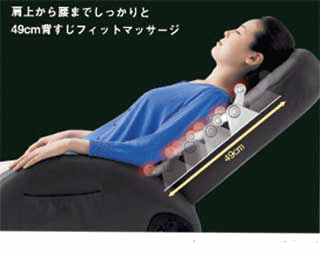 背筋にフィットマッサージ
